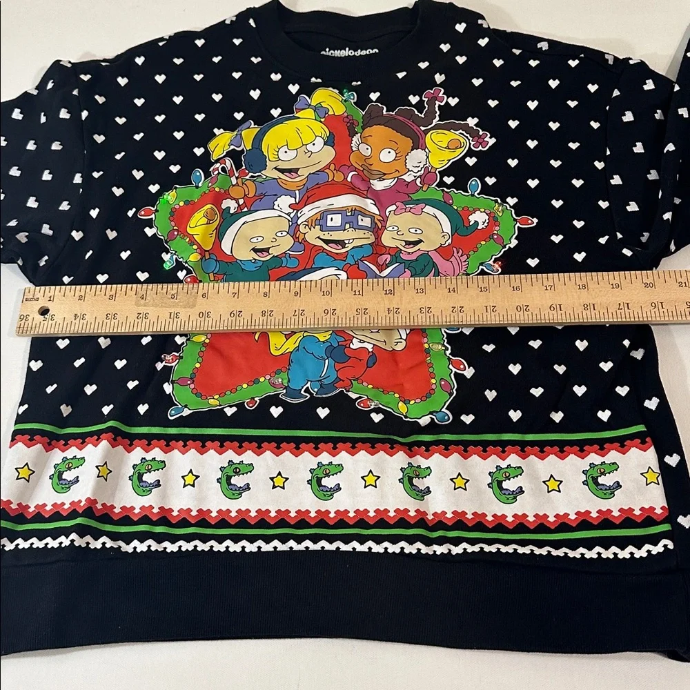 NICKELODEON VIACOM 2018 WOMENS LIGHT UP HOLIDAY CHRISTMAS SWEATER